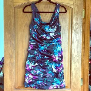 Express dark blue floral dress size 6